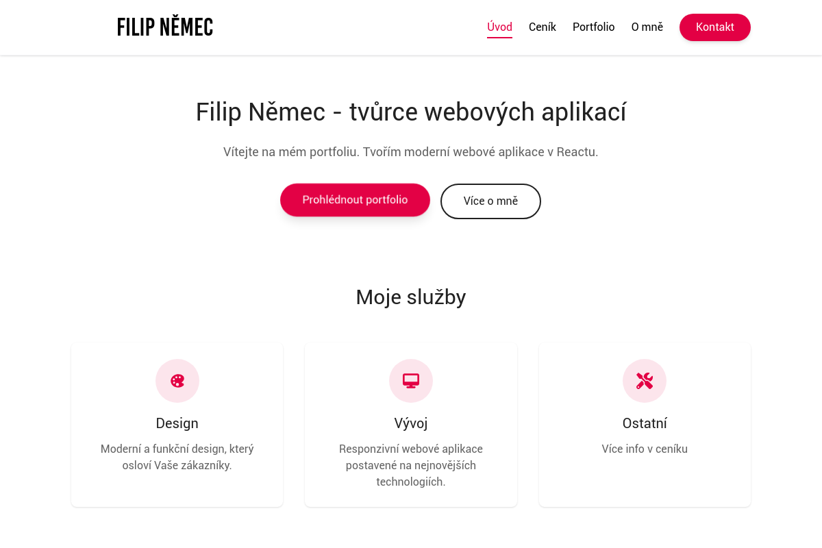 Filip Němec - tvůrce webových aplikací