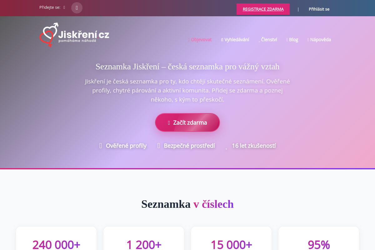 Seznamka Jiskření.cz