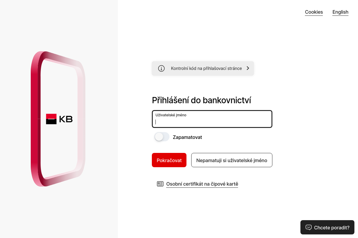 MojeBanka Internetbanking KB foto 1