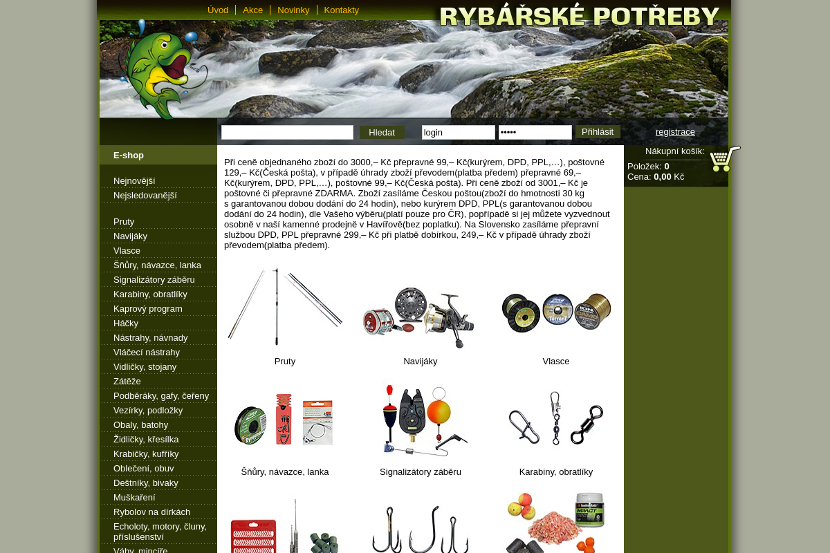 Rybářské potřeby Gajdáček