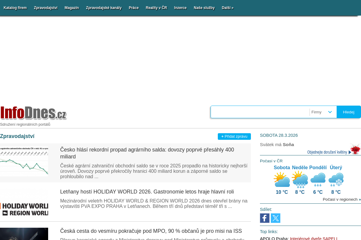 InfoDnes.cz - Sdružení regionálních portálů