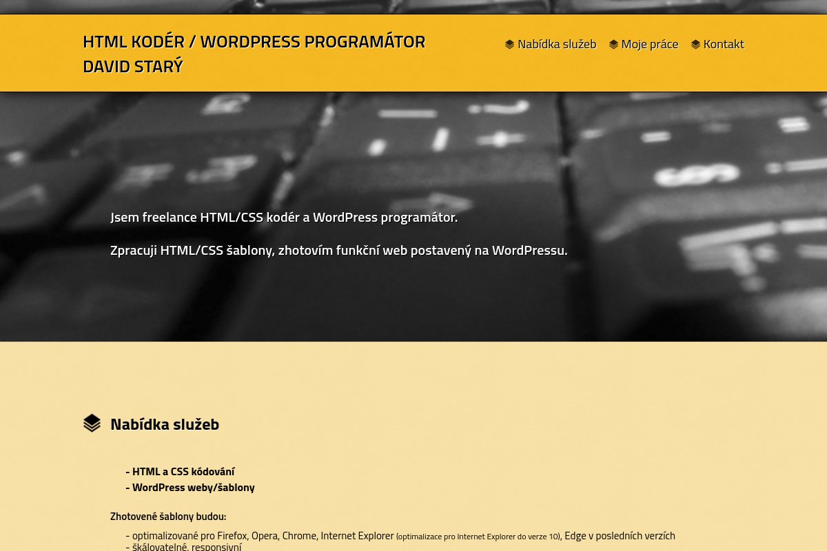 David Starý, DiS., html kodér