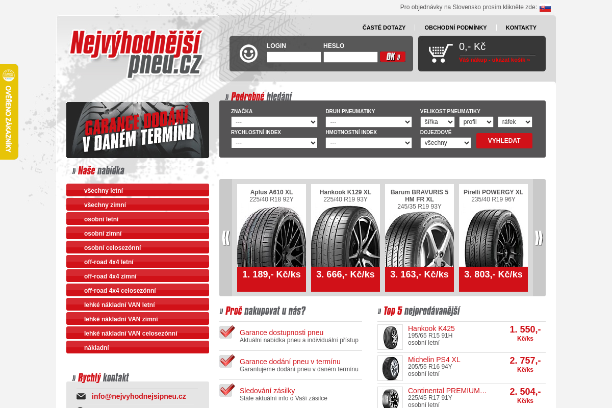 Nejvyhodnejsipneu.cz