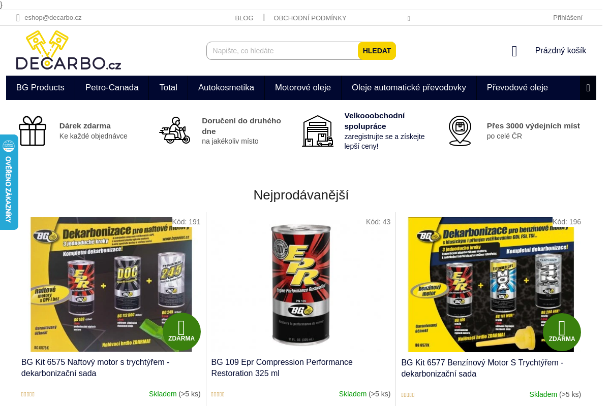 Decarbo.cz - eshop