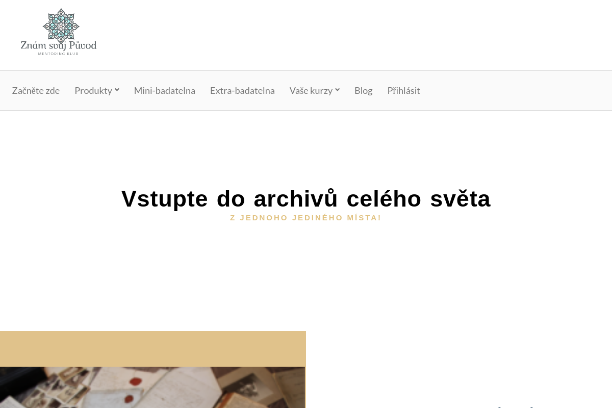 Mentoring klub - Znám svůj Původ