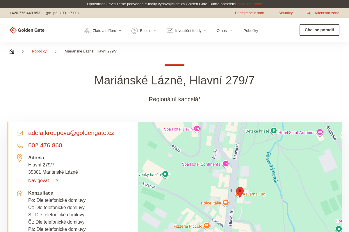 Golden Gate - regionální kancelář