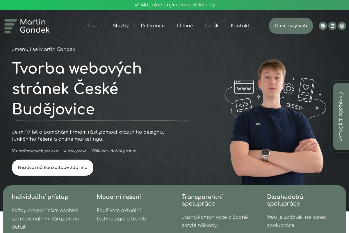 Martin Gondek – tvorba webových stránek