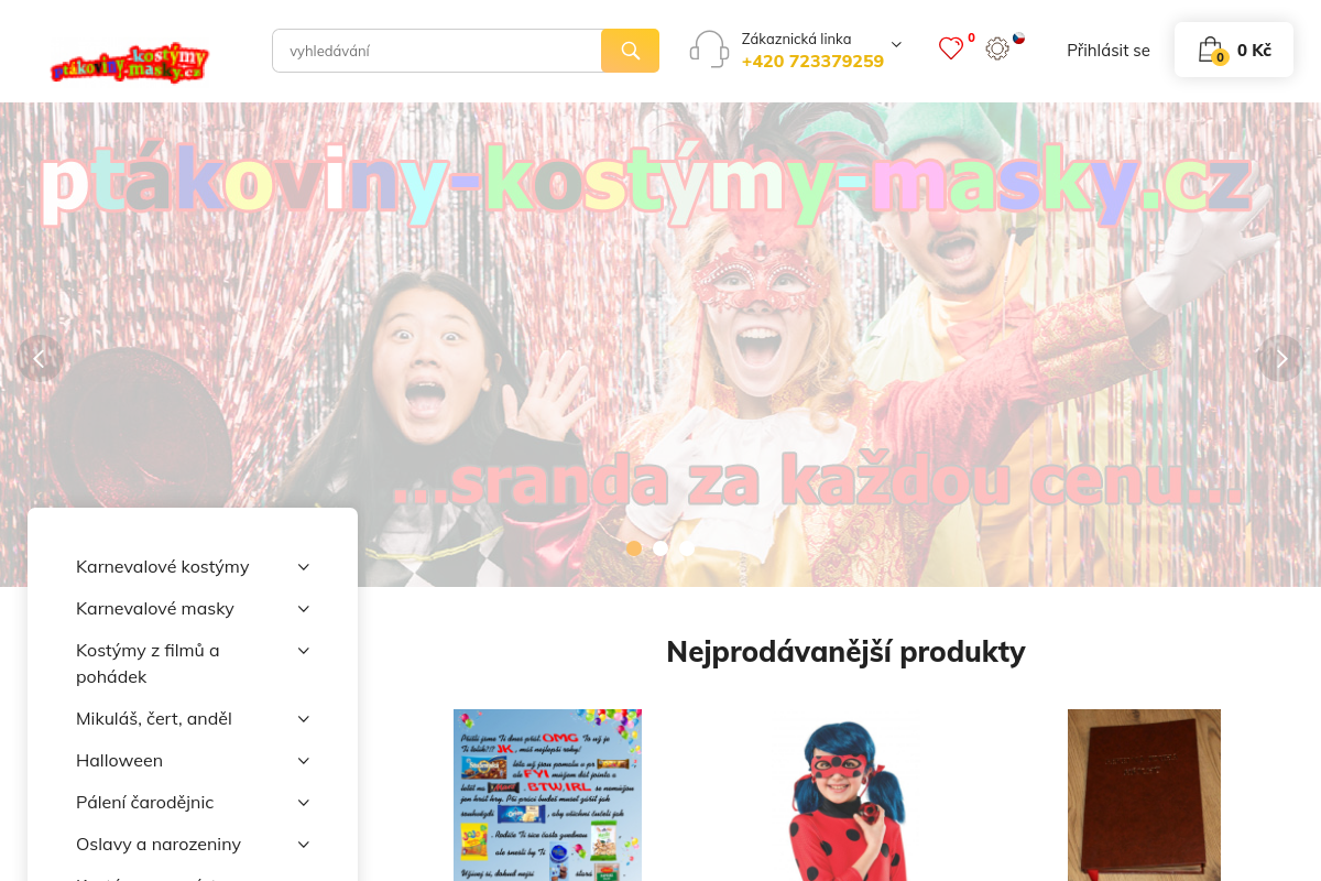 Ptakoviny-kostymy-masky.cz