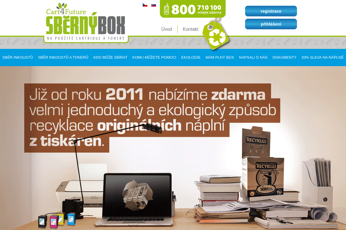 sbernybox.cz - sběrný box na použité cartridge a tonery