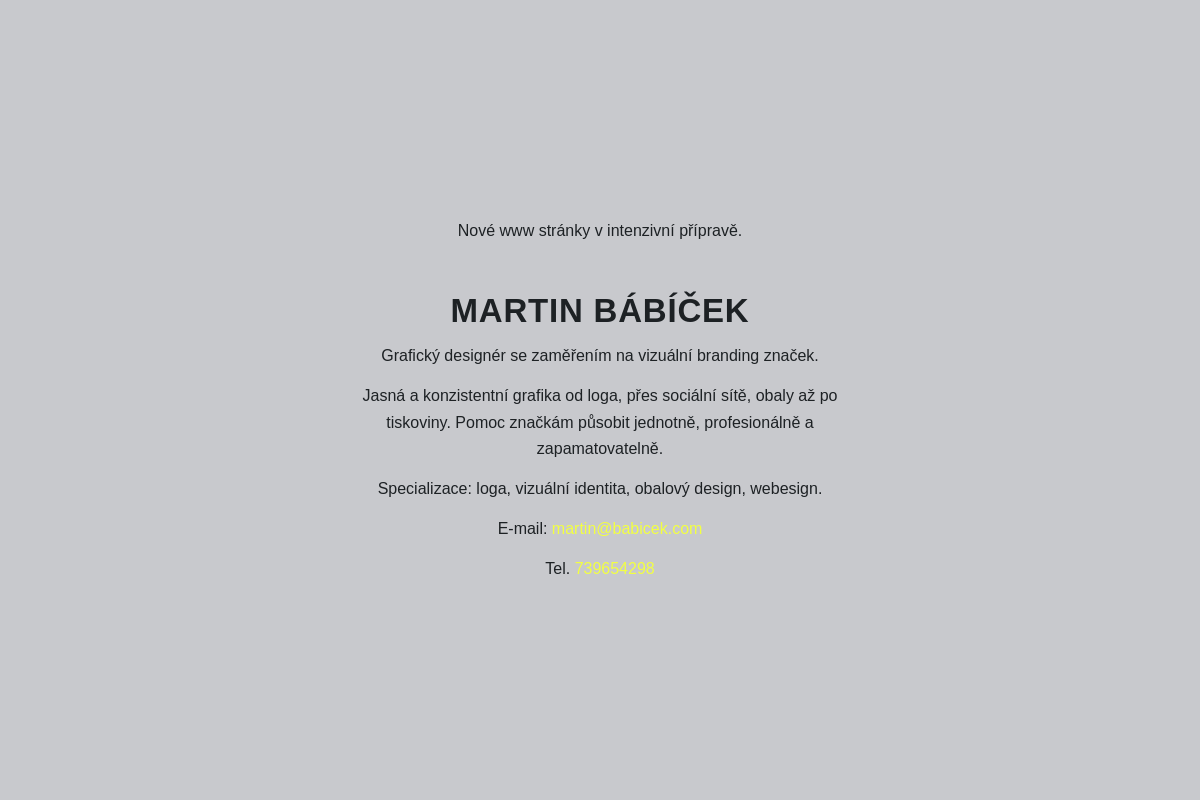 Martin Bábíček – grafický designer
