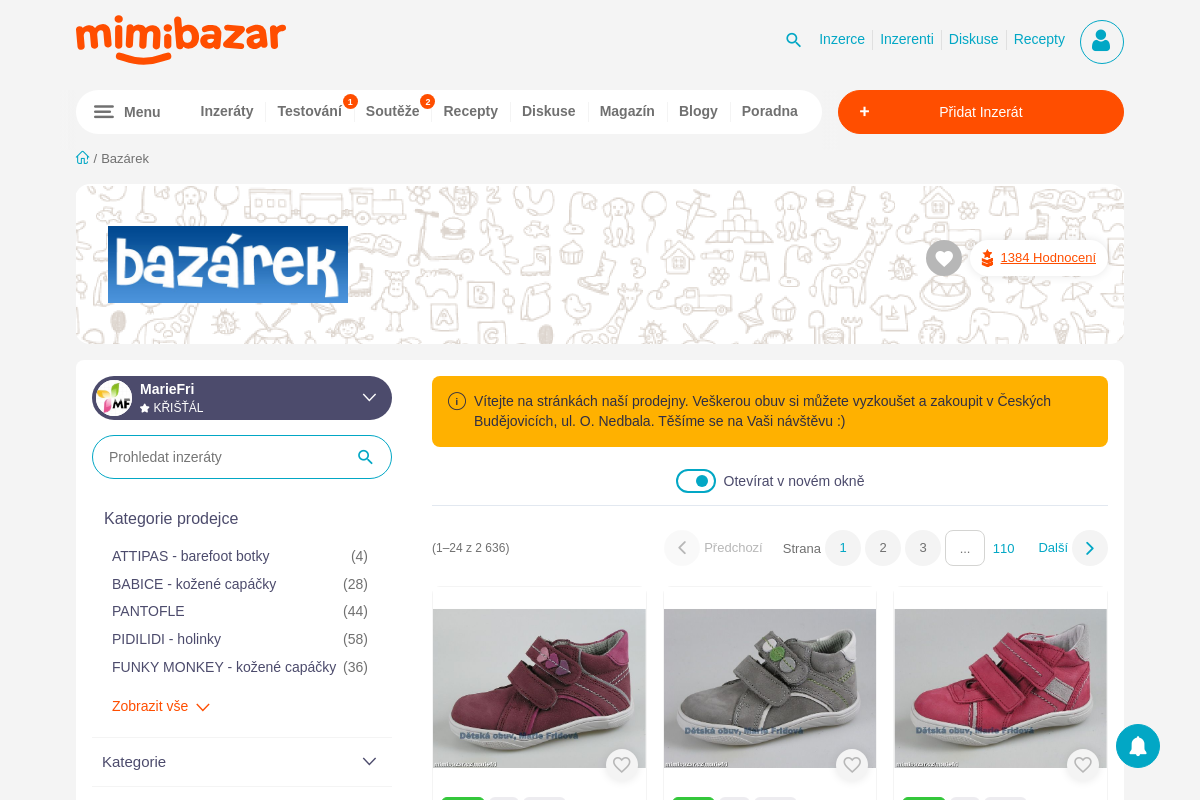 Dětská obuv - Marie Fridová