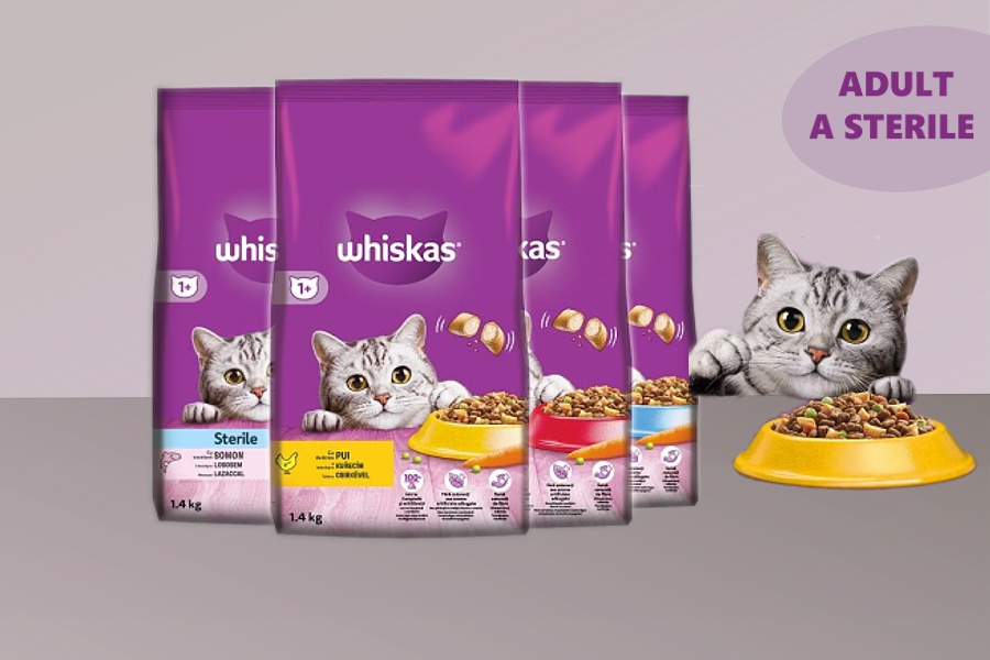Whiskas granule 1,4 kg adult, junior, sterile