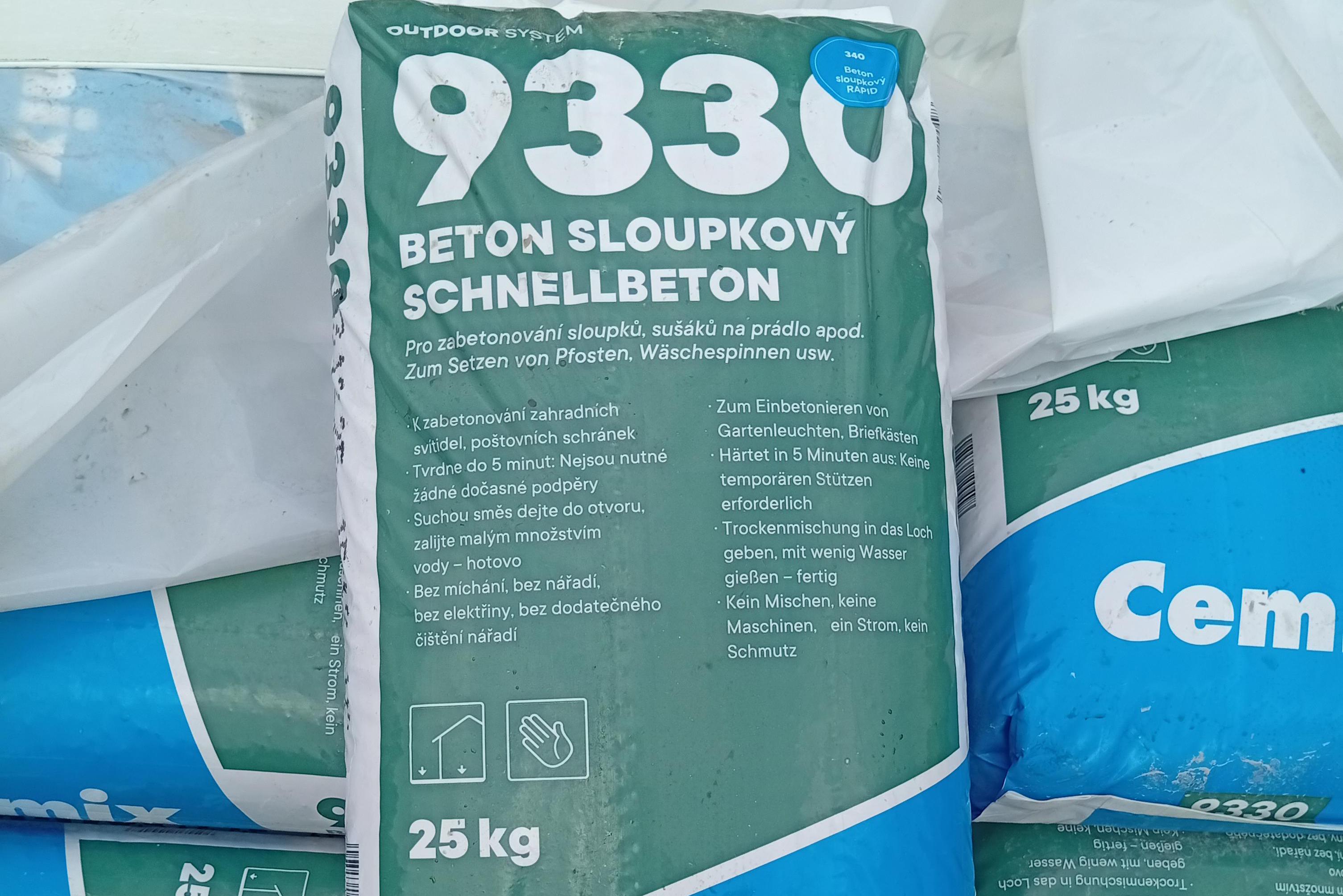 Rychletuhnoucí sloupkový beton
