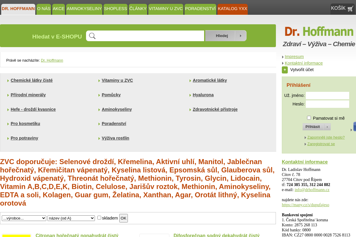 Dr. Hoffmann: Zdraví - Výživa - Chemie