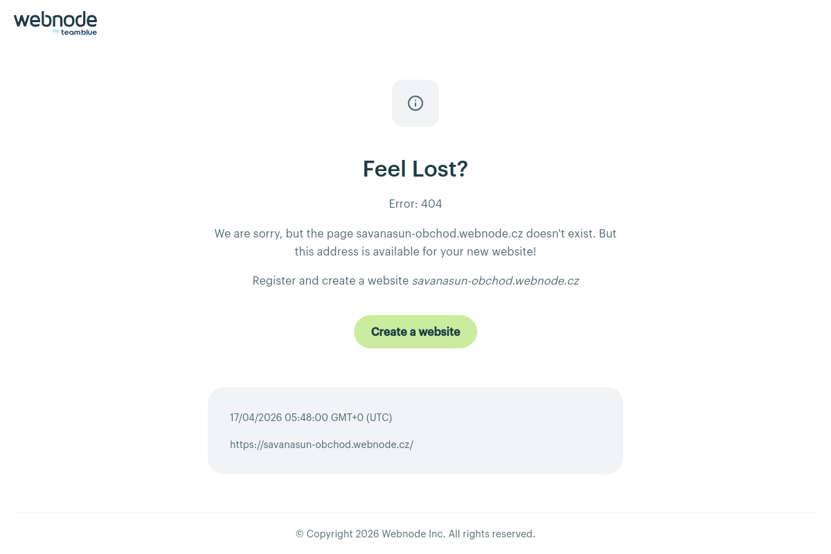 Savanasun - Internetový prodej