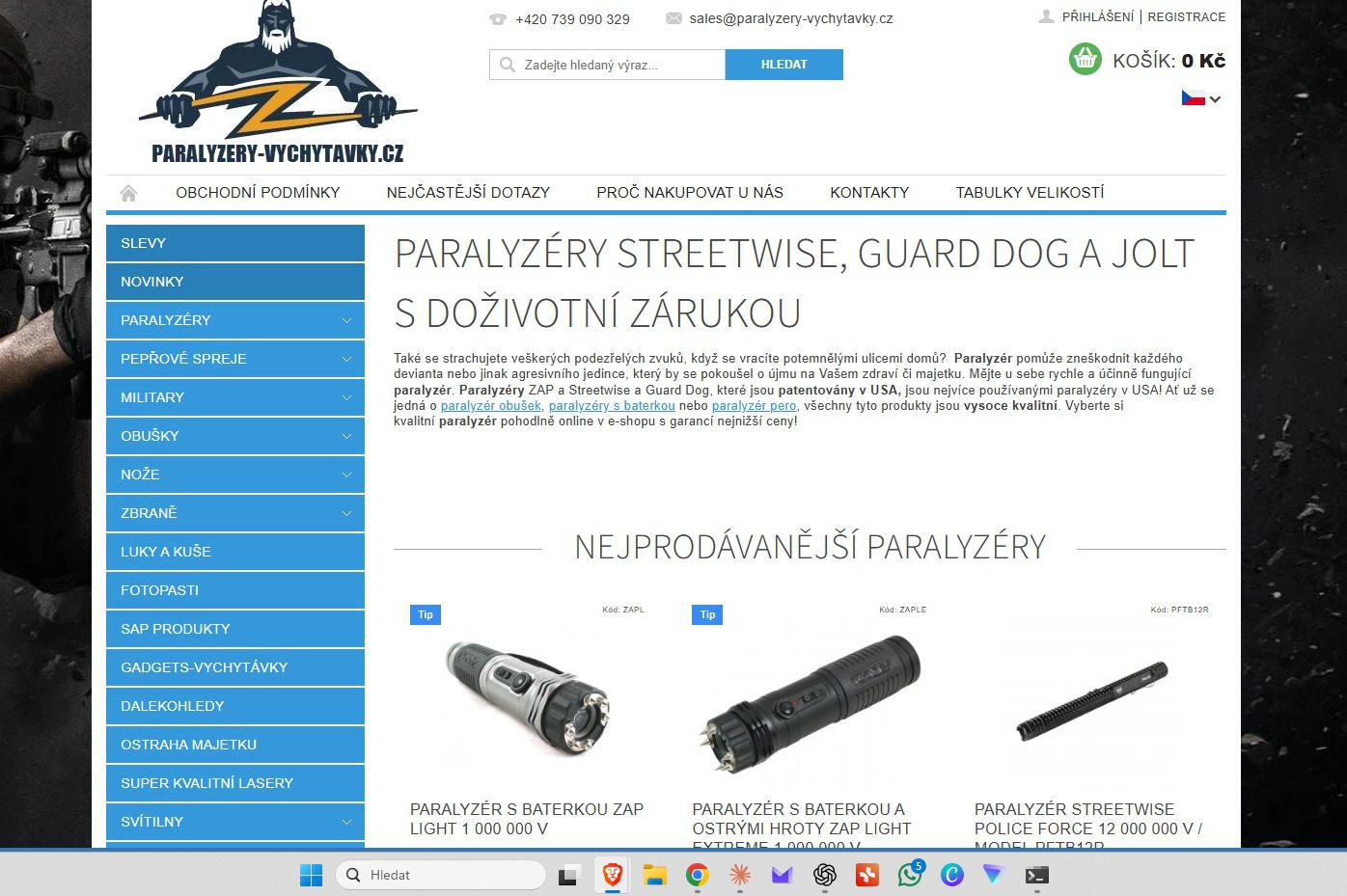 Paralyzéry a pepřové spreje