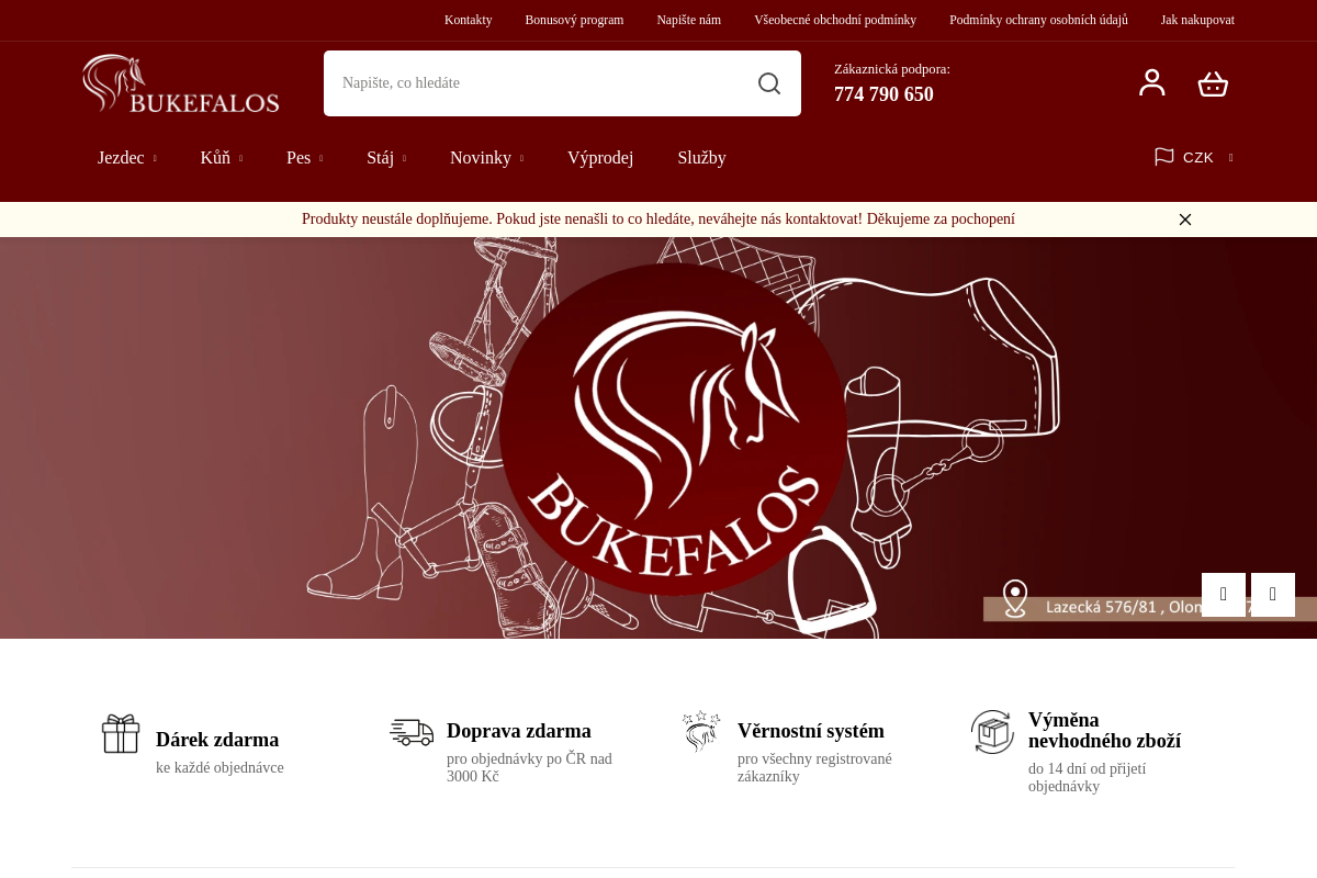 Jezdecké potřeby Bukefalos