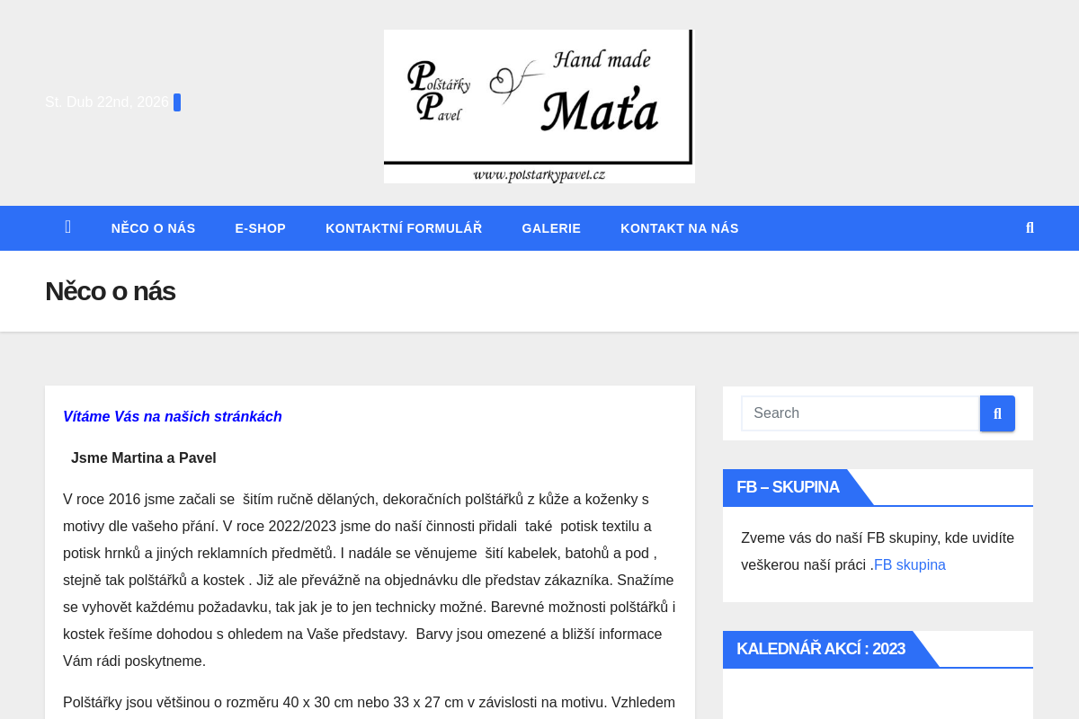 Polštářky Pavel - Hand made Maťa