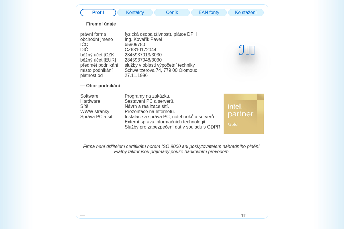 IKP - Ing. Kovařík Pavel
