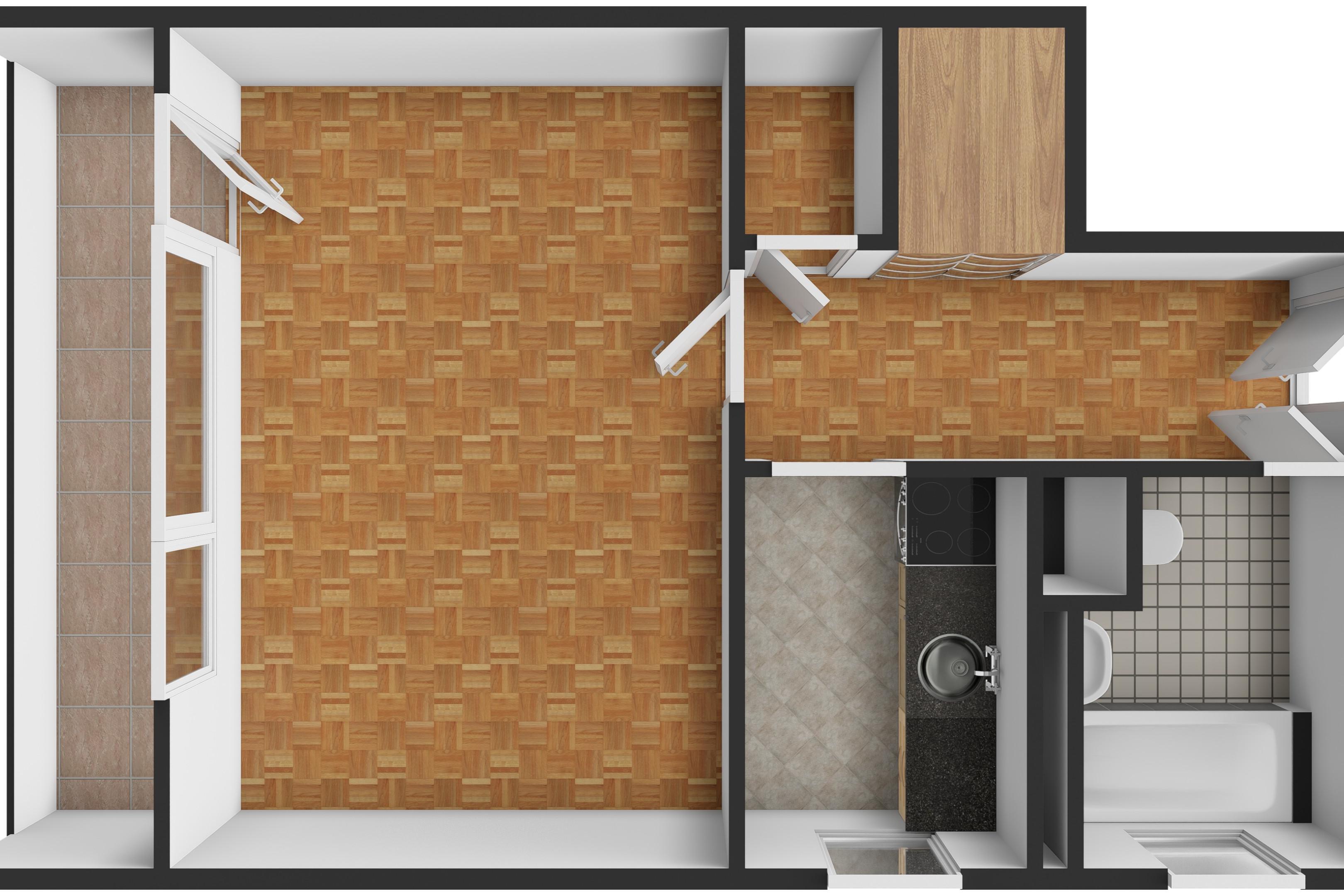 Prodej bytu 1 + 1 s balkonem v Liberci, Králův háj