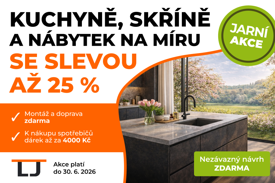 Nabízíme mimořádné jarní slevy na kuchyně až 25%