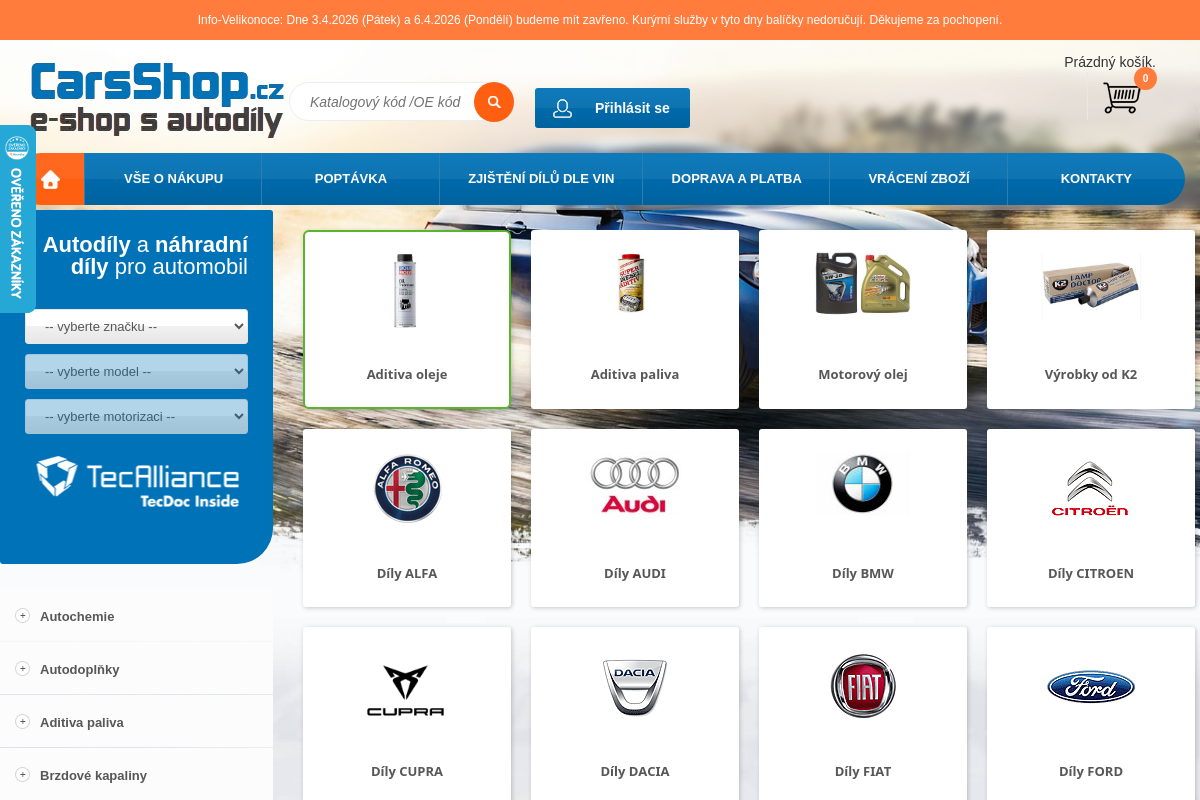 Autodíly CarsShop.cz