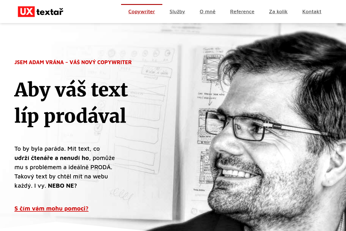 UX textař Adam Vrána – copywriting, tvorba webu, marketing