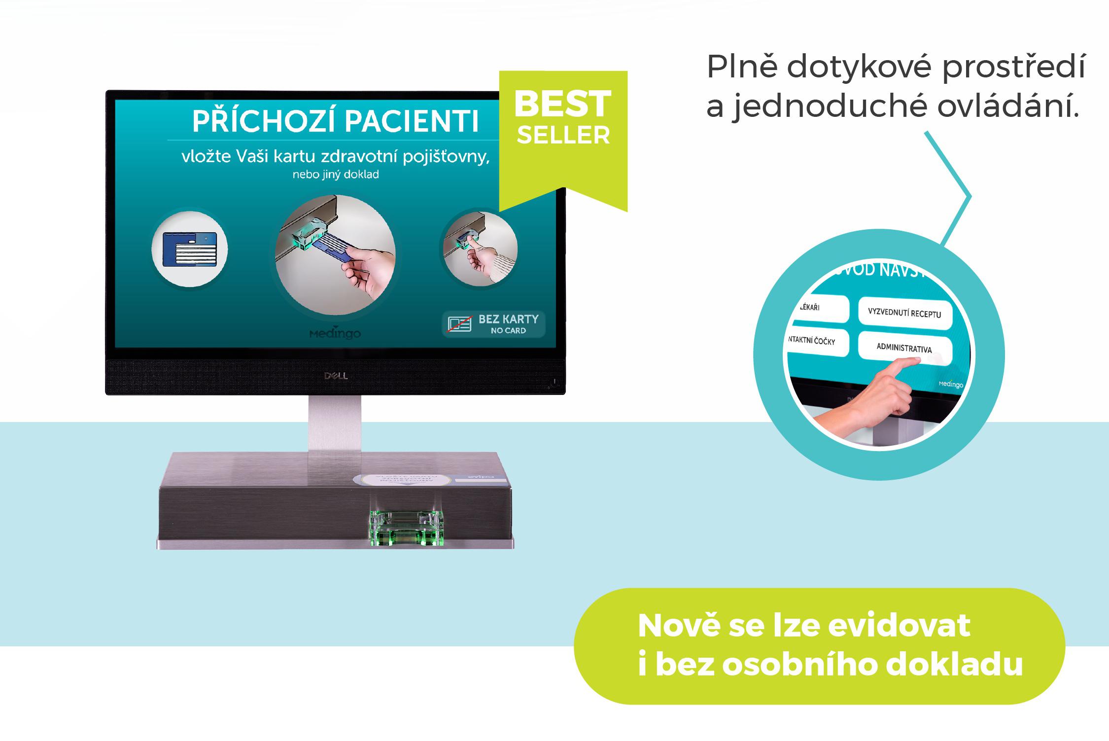 Evipa TOUCH - systém do čekárny