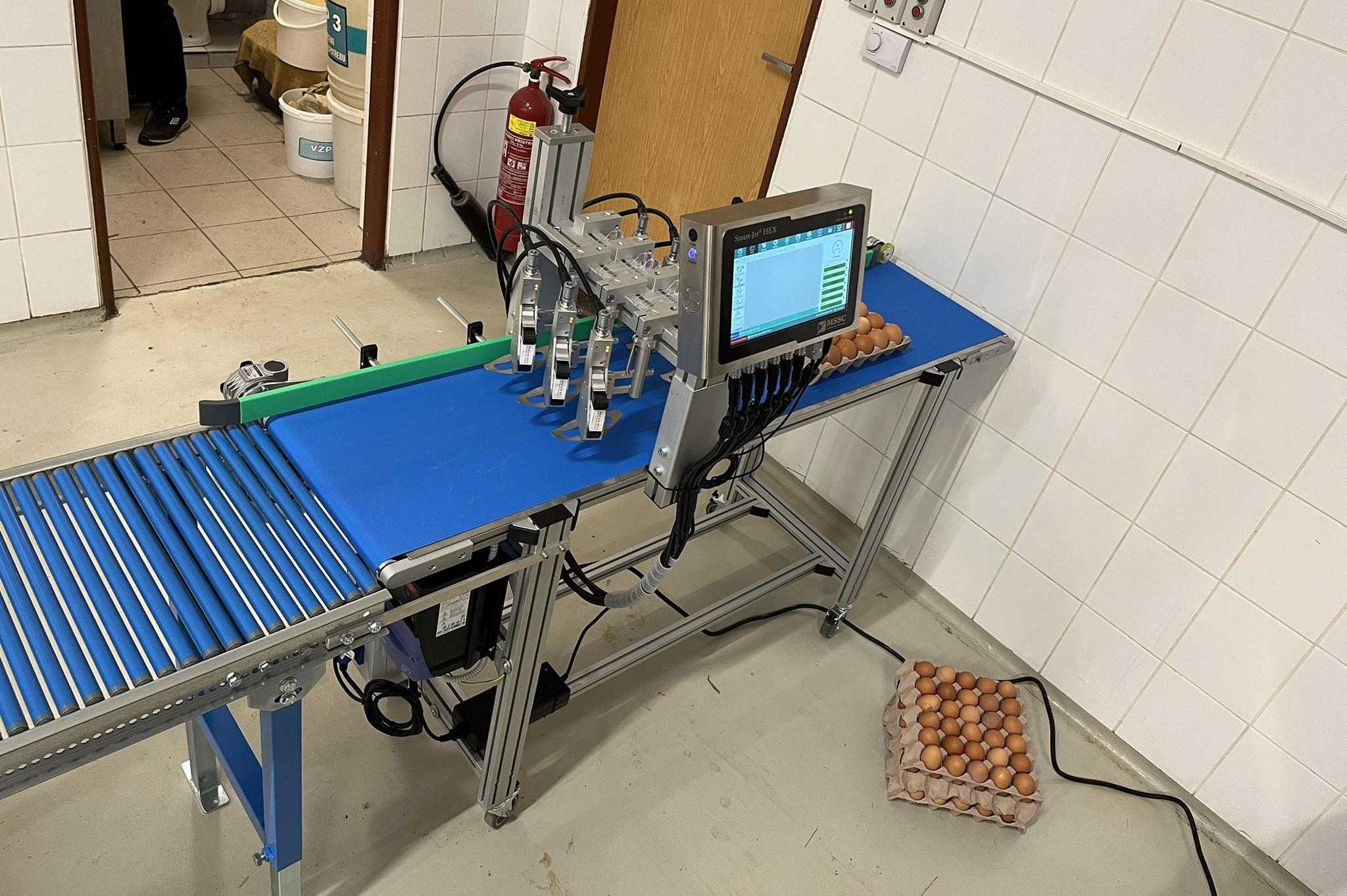 Potisk vajec v proložkách