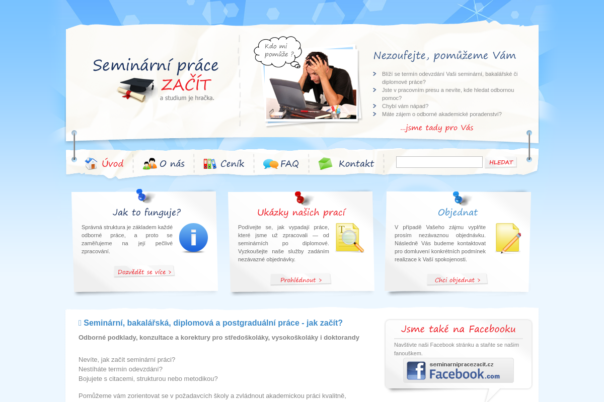 Ester Stračánková - Seminární práce - Seminární práce začít