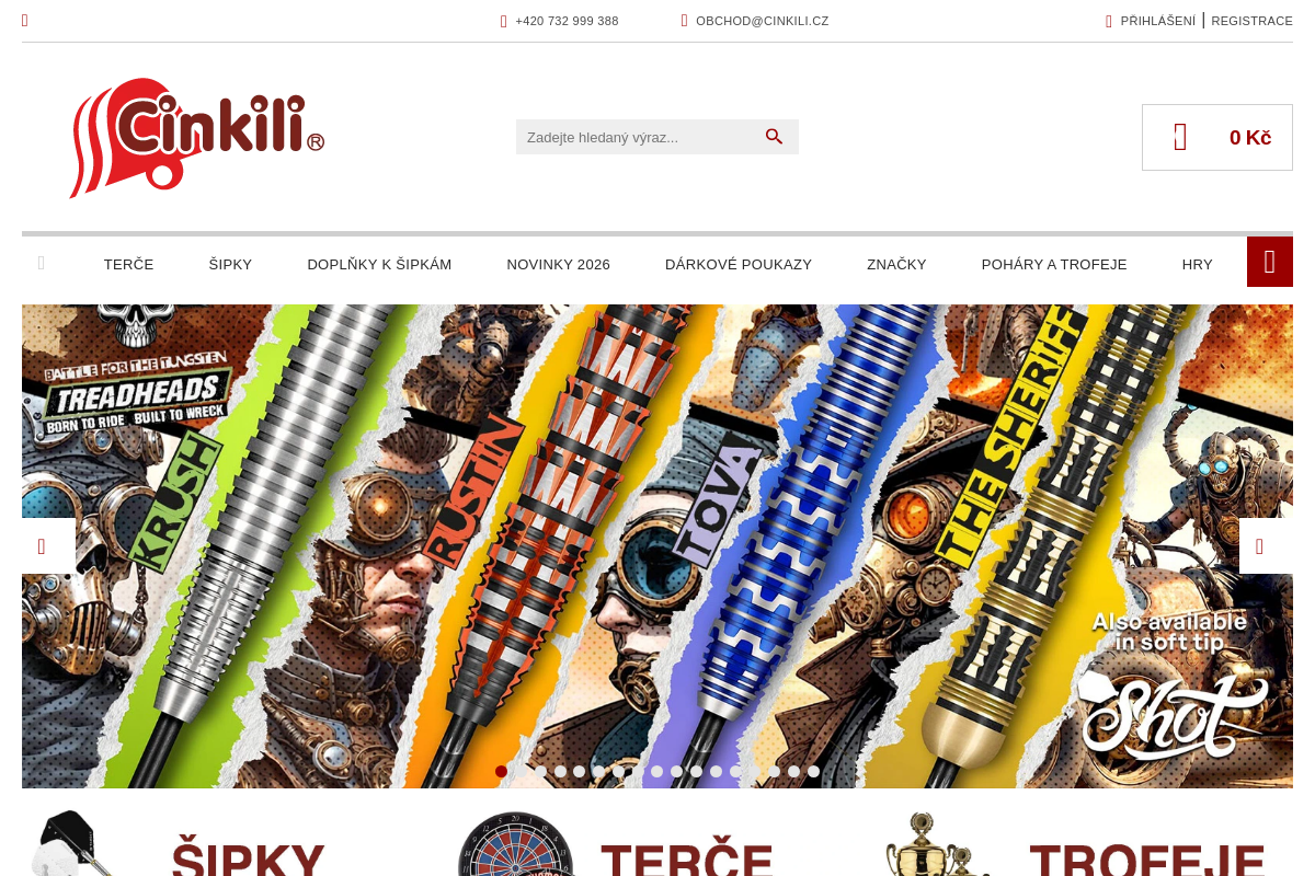 Cinkili - šipky a terče