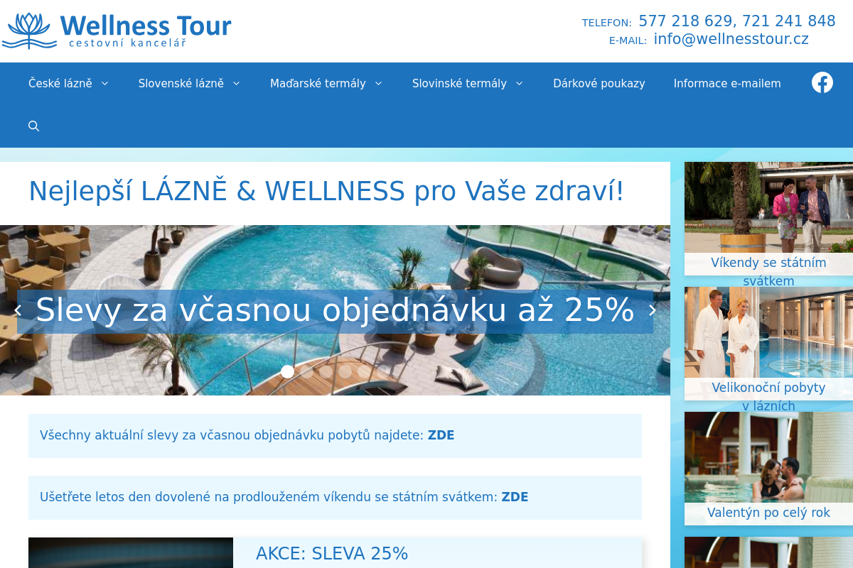 Cestovní kancelář Wellness Tour