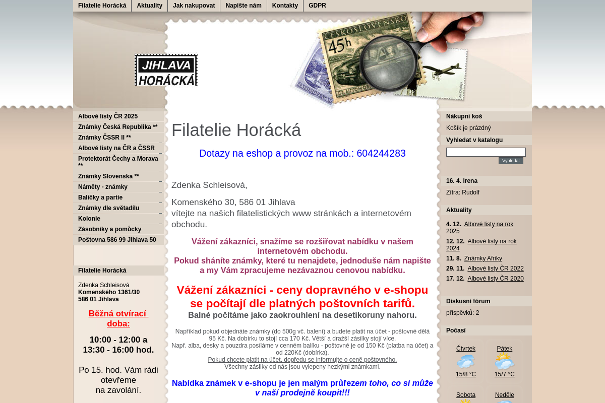 Filateliehoracka.cz