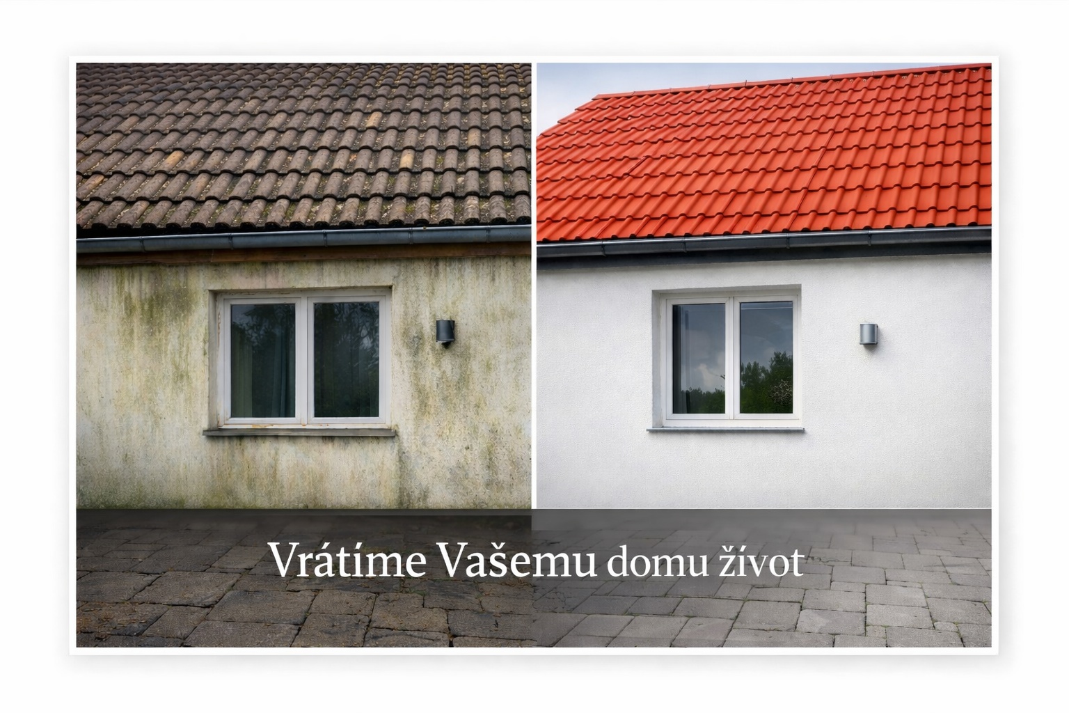 Profesionální čištění fasád, střech a dlažeb