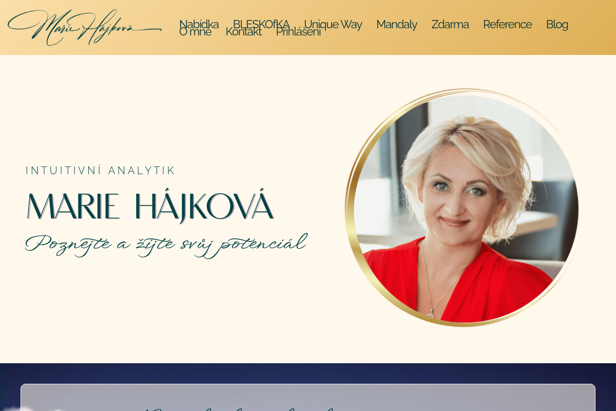 Intuitivní analytik - Bc. Marie Hájková