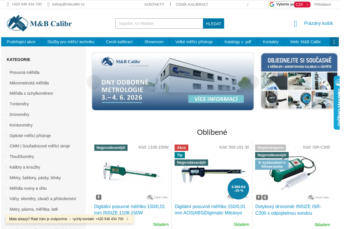 M & B Calibr - Eshop.mbcalibr.cz