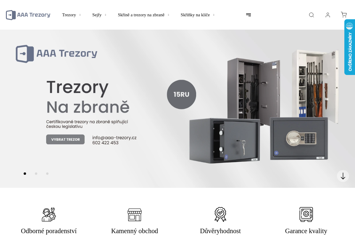 AAA TREZORY - akreditovaný prodejce trezorů