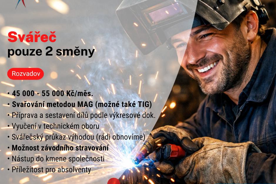 Svářeč | pouze 2 směny