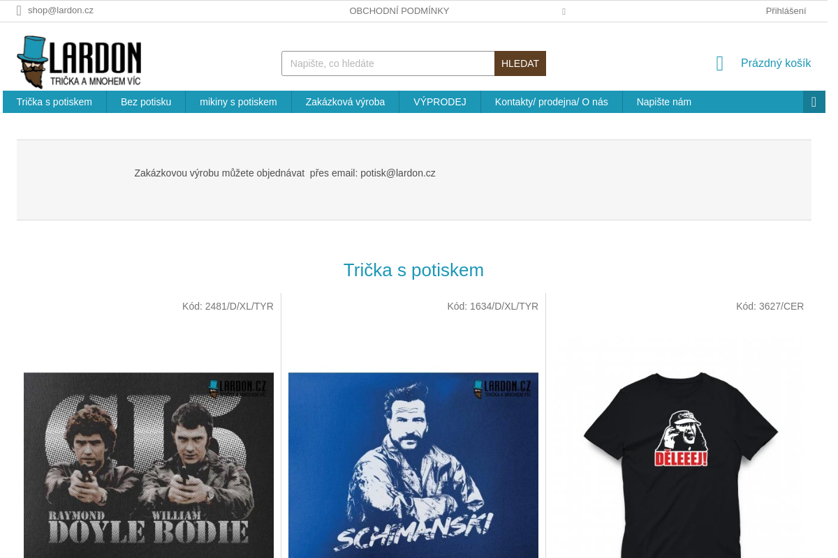 Lardon - potisk triček