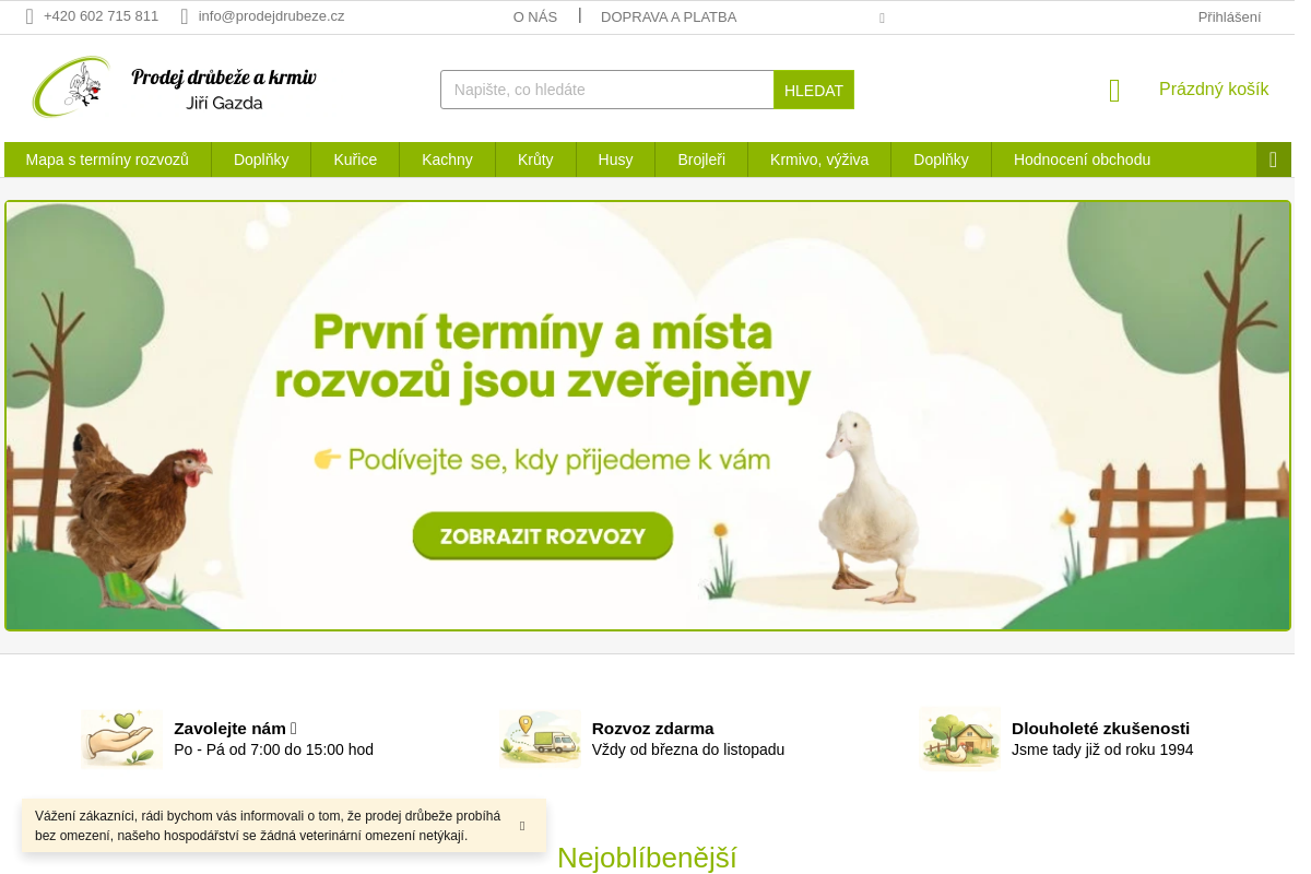 Prodej drůbeže a krmiv Jiří Gazda