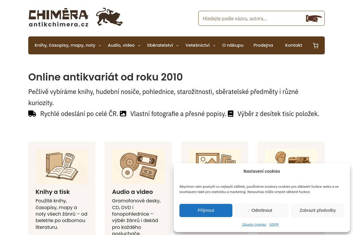 Antikvariát Chiméra - antikchimera.cz