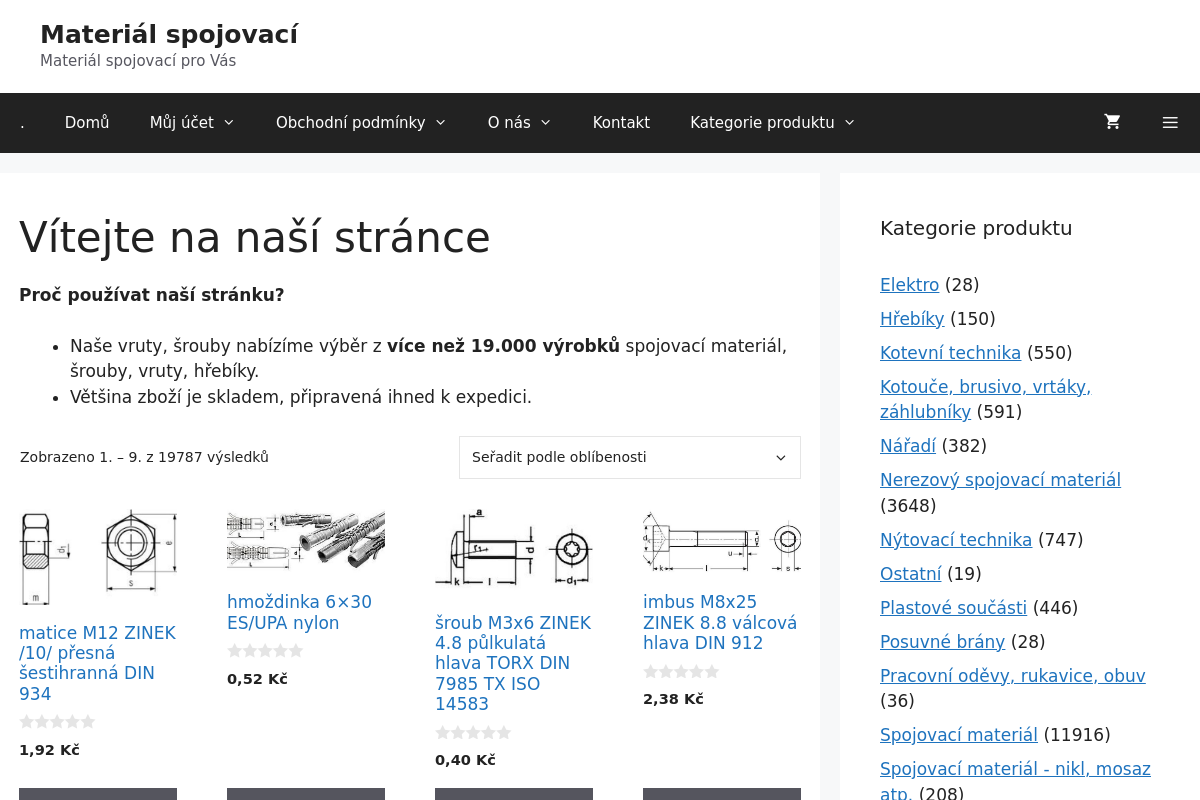 Material-spojovaci.cz