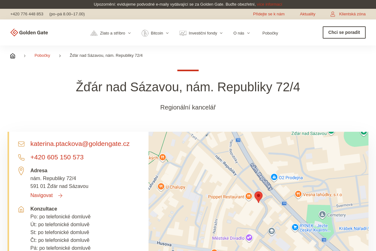 Golden Gate - regionální kancelář
