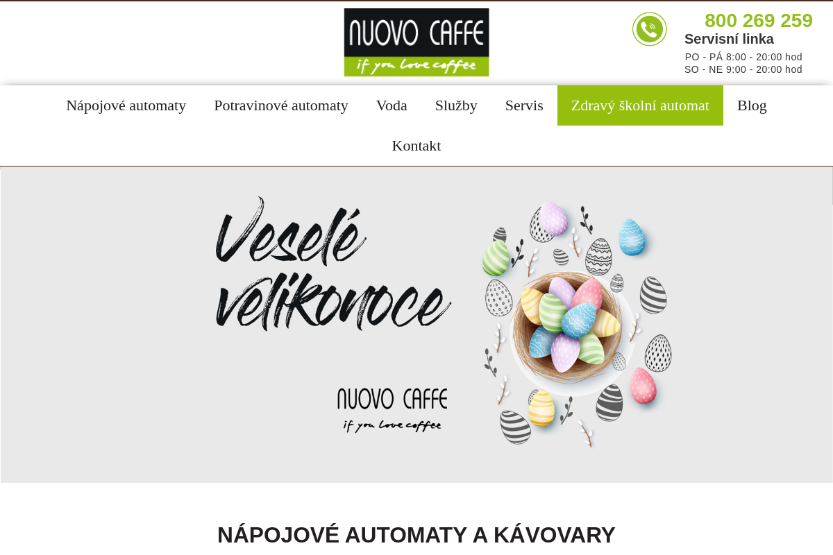 NUOVO CAFFE - nápojové automaty