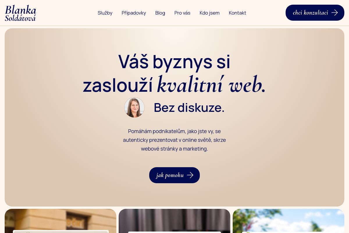 Blanka Soldátová · tvorba webových stránek