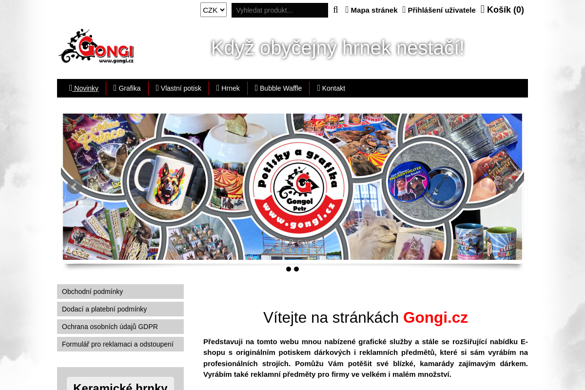 Gongi - Potisky a grafika Petr Gongol - www.gongi.cz