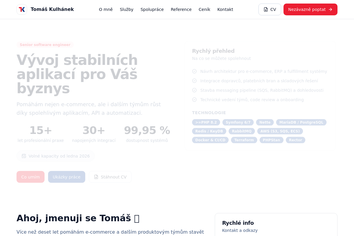 Web Developer Tomáš Kulhánek