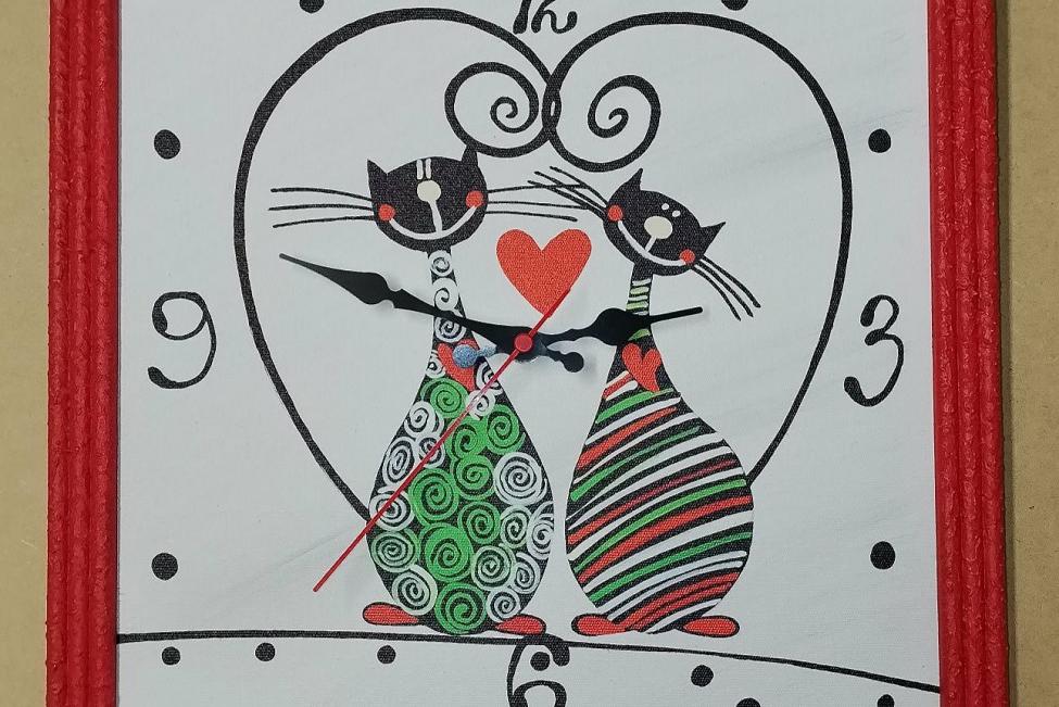 Akce: Hodiny na zeď velké - Kočky