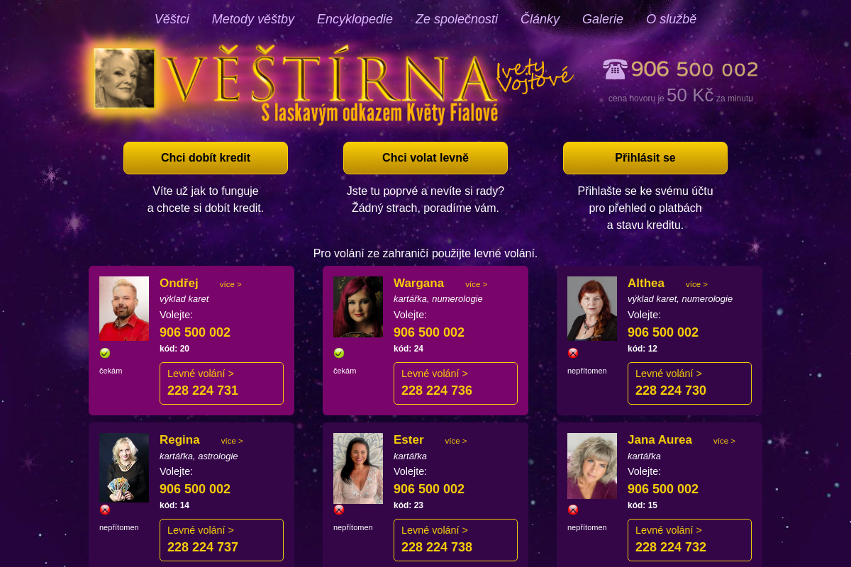 Věštírna Květy Fialové