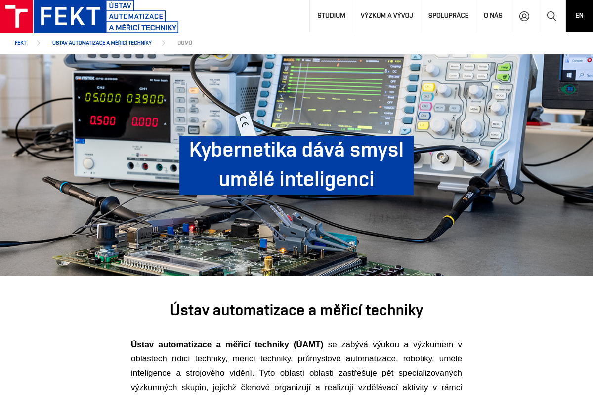 Vysoké učení technické v Brně - Ústav automatizace a měřicí techniky Fakulty elektrotechniky a komunikačních technologií